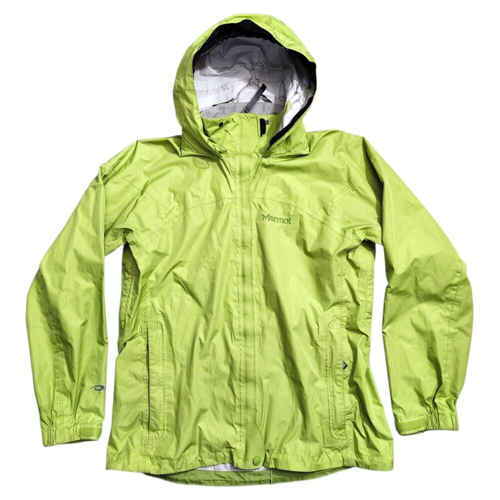 MARMOT Jacket Womens Medium Green Full Zip Pockets Windbreaker Hooded Outdoor